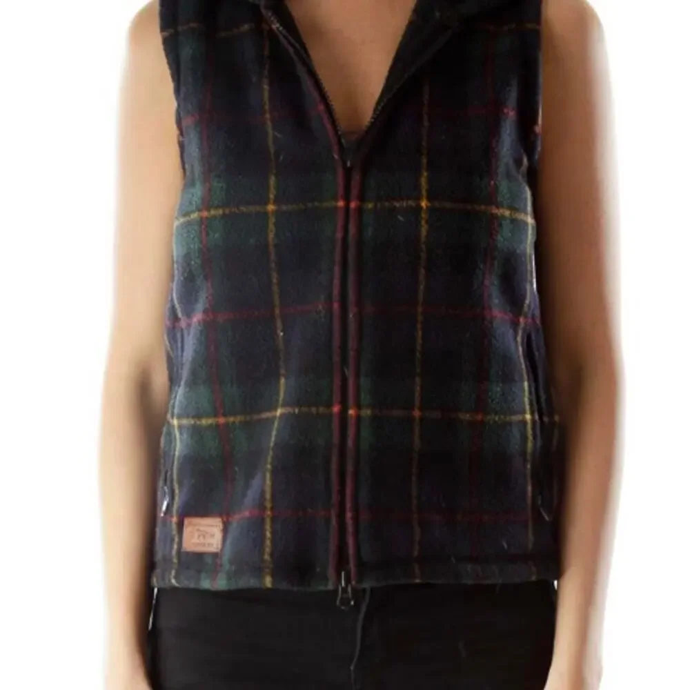 Lauren Ralph Lauren Multicolor Plaid Fleece Vest size medium
